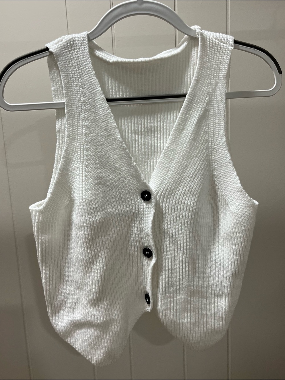 Button Front Sweater Vest